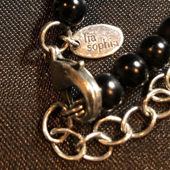 Lia Sophia Beautiful Black Agate W/ Accent Crystal - Picture 4 of 7